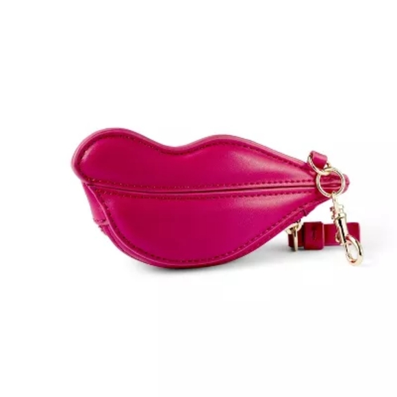 Diane von Furstenberg Pink Lip Shaped Coin Purse/Pouch - Picture 3 of 14
